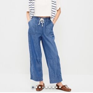 Old Navy Denim-Blue Straight Pants with Comfort Waistband